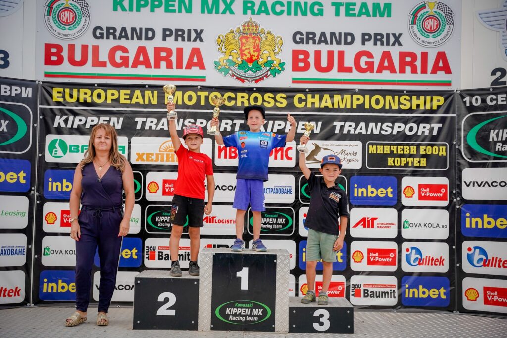 Radi on the top step of the podium, Grand Prix Bulgaria 2023