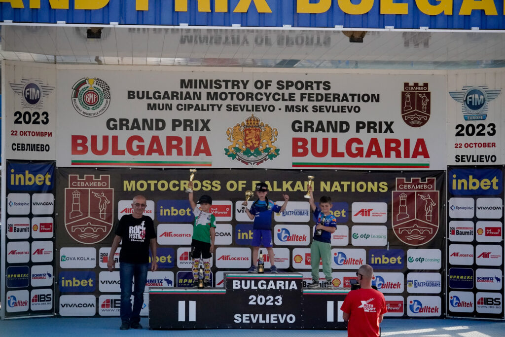 Podium at the Motocross of Balkan Nations, Sevlievo 2023